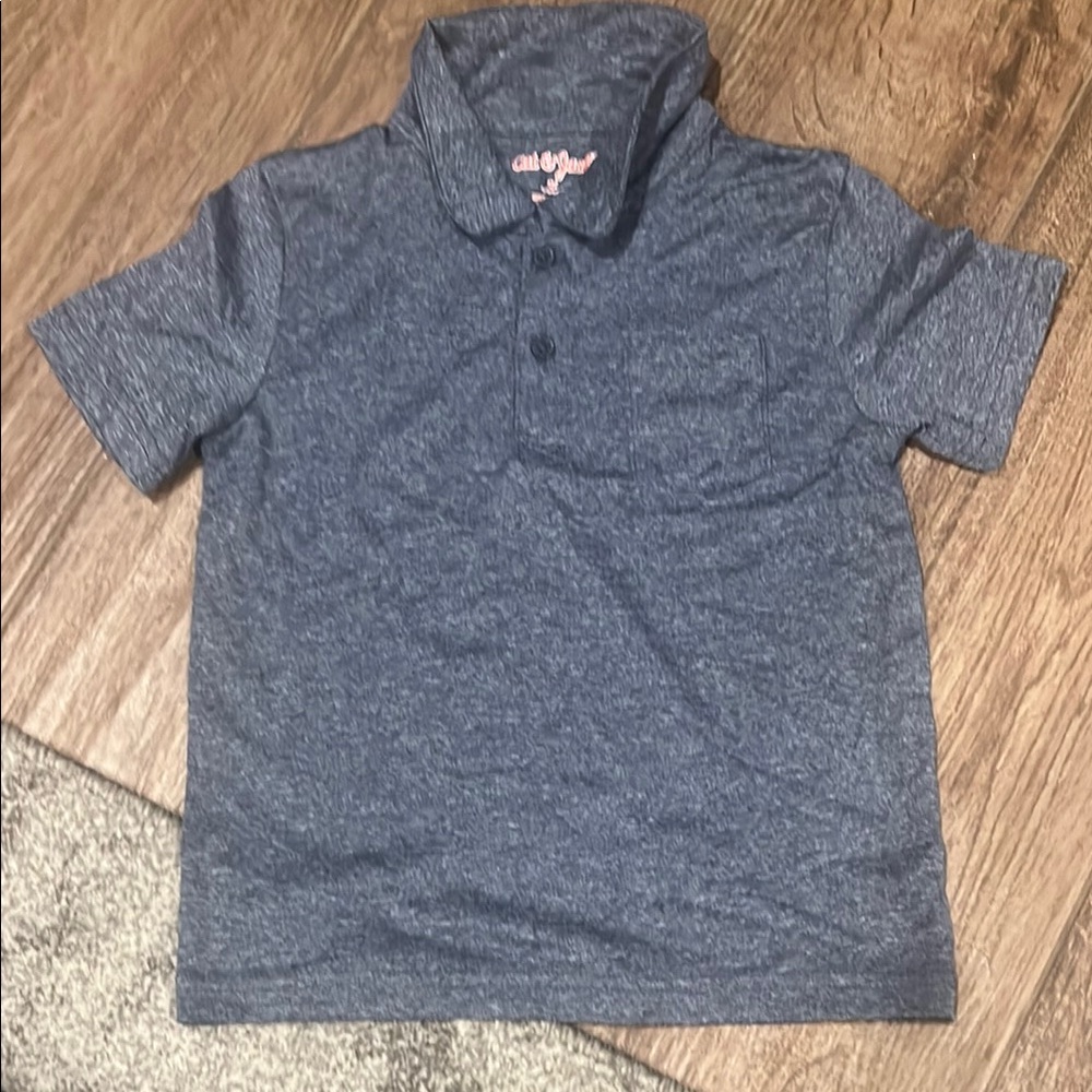 Cat and Jack navy boys soft polo shirt 3T